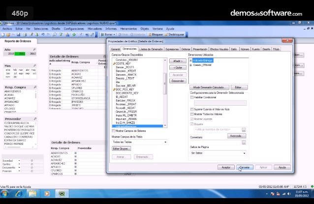 Visualización y control de Indicadores logísticos de SAP con Qlikview. Curso en vídeo de 6 h.